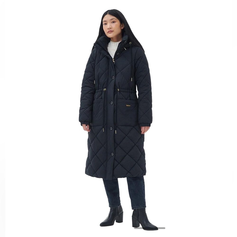 Barbour Orinsay Navy Blue Quilted Puffer Coat